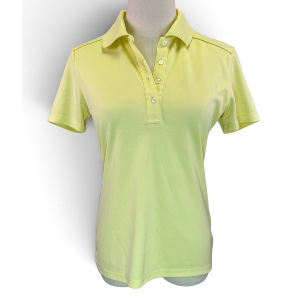 Callaway Light Yellow Golf Polo Womens Size Small Short Sleeve Athletic Shirt